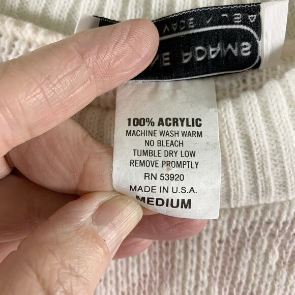 Vintage 90s Womens Sweater Sz M Cottage Pastel Soft Girl Grandma Indie USA Made - Picture 8 of 10